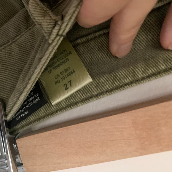 Straight leg cotton olive green jeans/pants - Picture 3 of 6